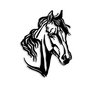 Wallity Horse 2 Escultura de Pared de Metal Negra